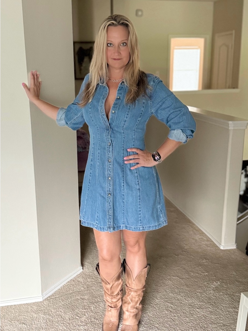 Madewell Seamed Mini Dress in Ramey Wash: Airy Denim Edition